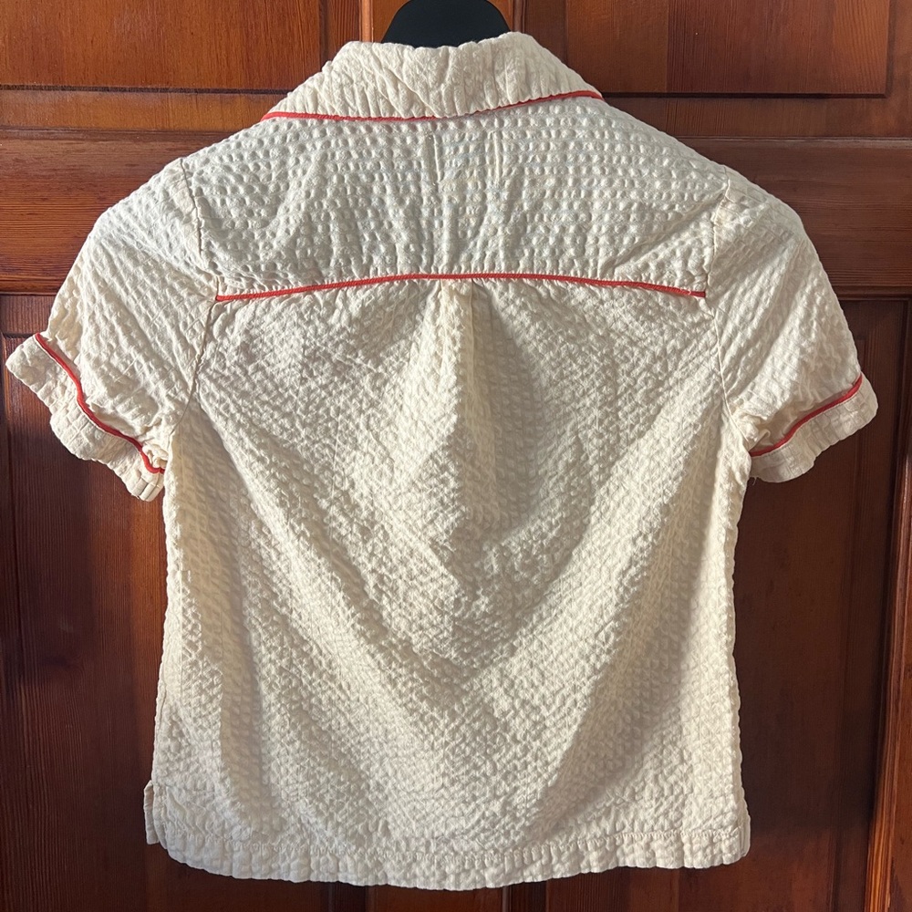 BDG Urban Outfitters Embroidered Lobster Button Up Top Small Nautical Vacation - Picture 11 of 12